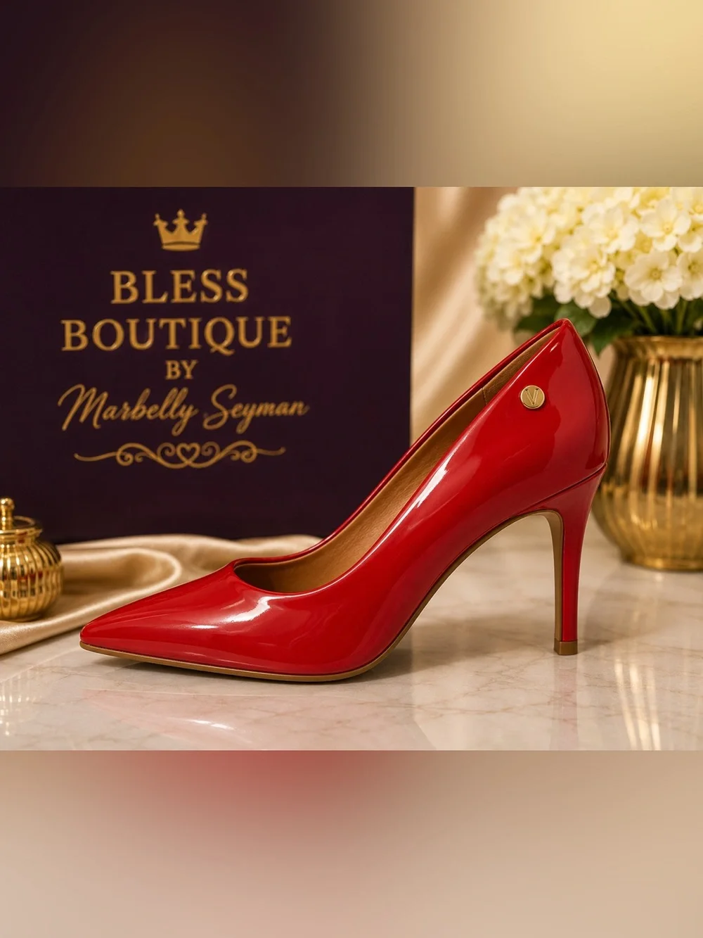 Vizzano Red Patent Leather Pointed-Toe Pumps | 4.5” Stiletto Heel | Size 10 US